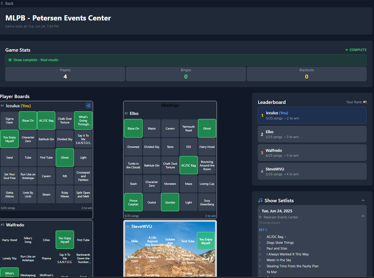 Live Mobile Game View